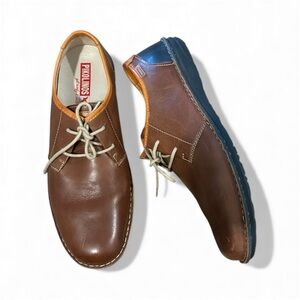 PIKOLINOS Men's Tan Leather Oxfords